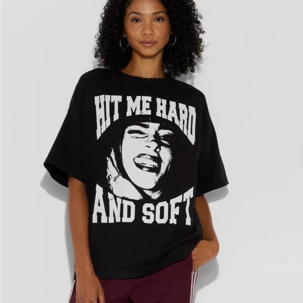 Black Graphic T-Shirt with Bold Print